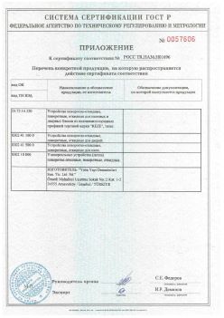 2011.11.23 Лесосибирск - Приложение к сертификату Устройства поворотно-откидные, поворотные, откидные. ГОСТ 30777-2012